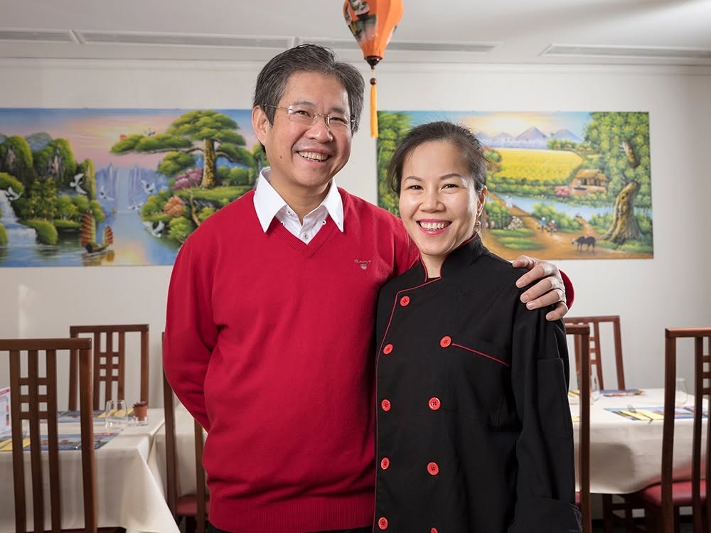 The founders and owners of Pho Vi